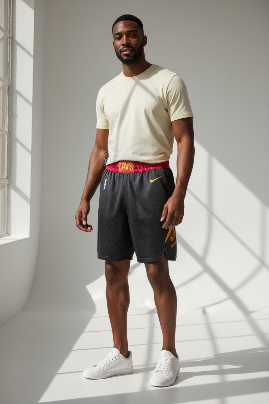 Nike Cleveland Cavaliers NBA Statement Edition Swingman Shorts Black Size S